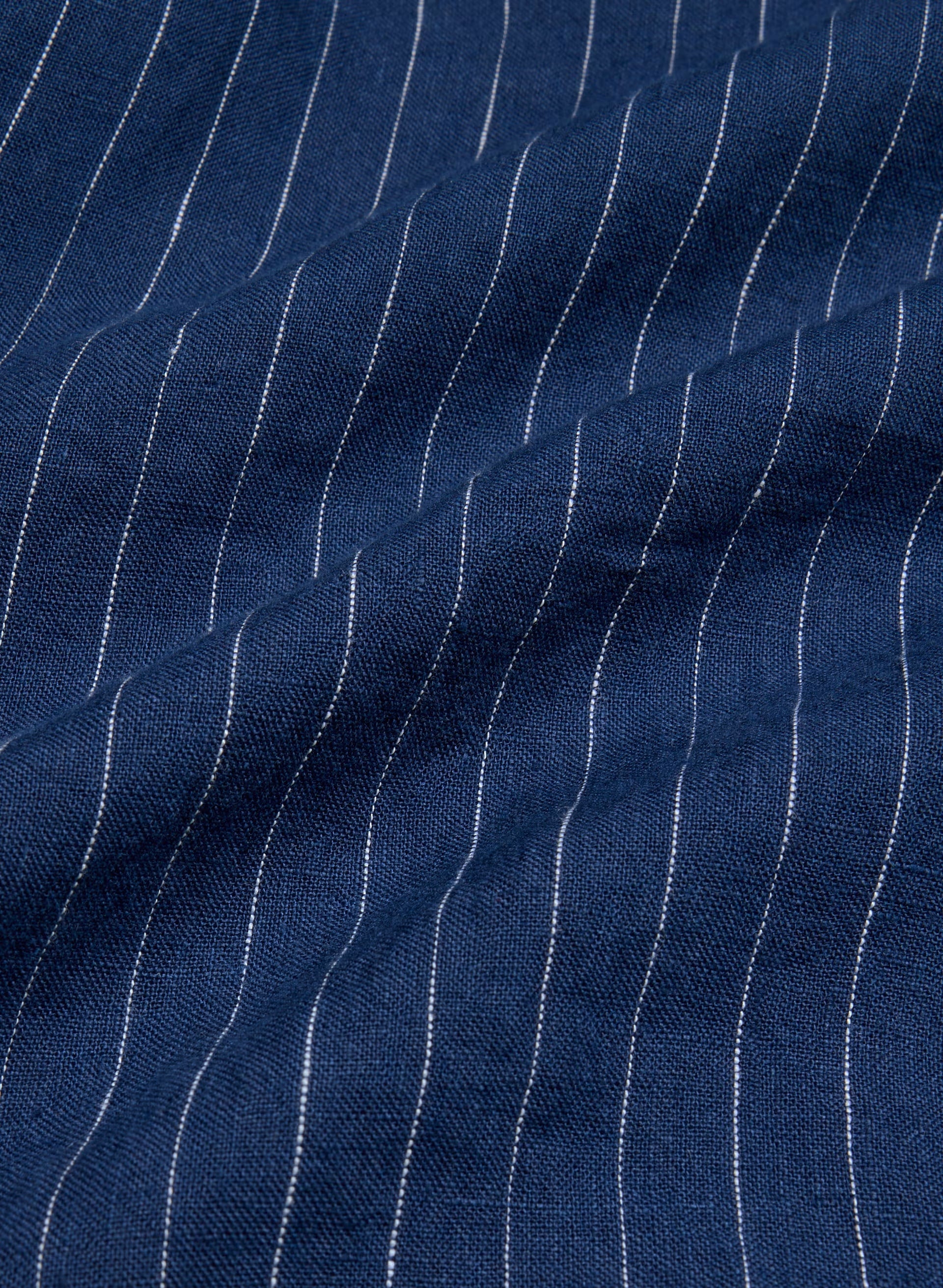 Archive Linen Shirt - SUSAN STRPE HRBR NV/W