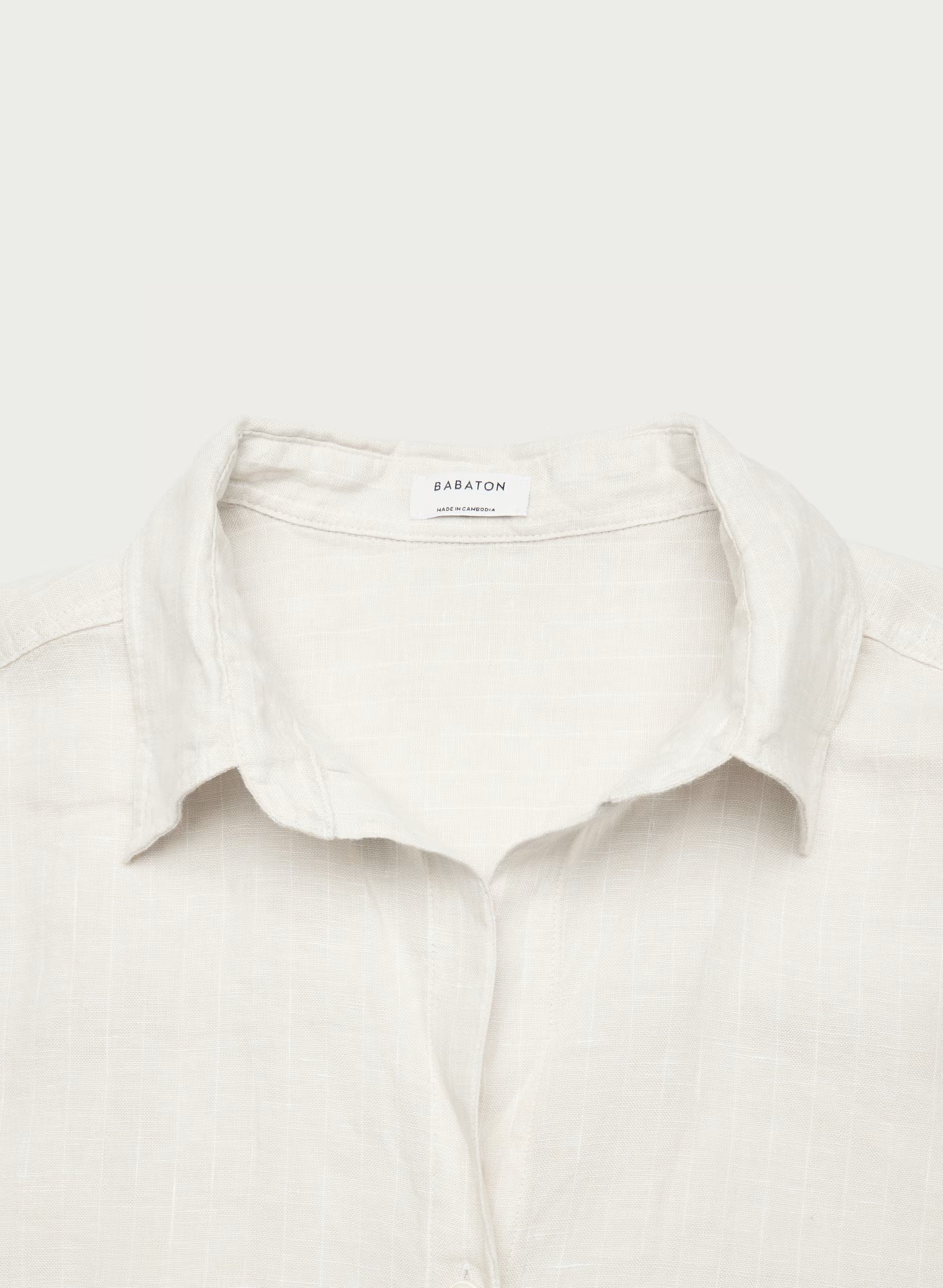 Archive Linen Shirt - BRD STP NTL ECR/WHT