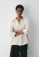 Archive Linen Shirt - BRD STP NTL ECR/WHT