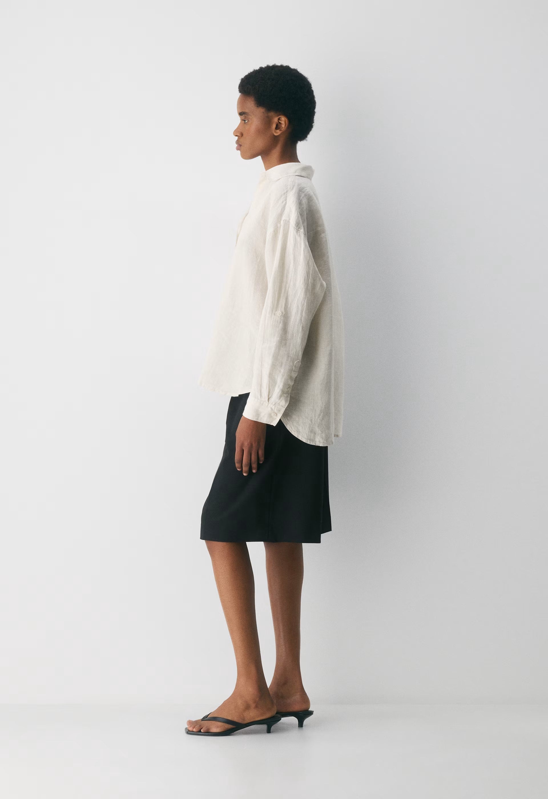 Archive Linen Shirt - BRD STP NTL ECR/WHT