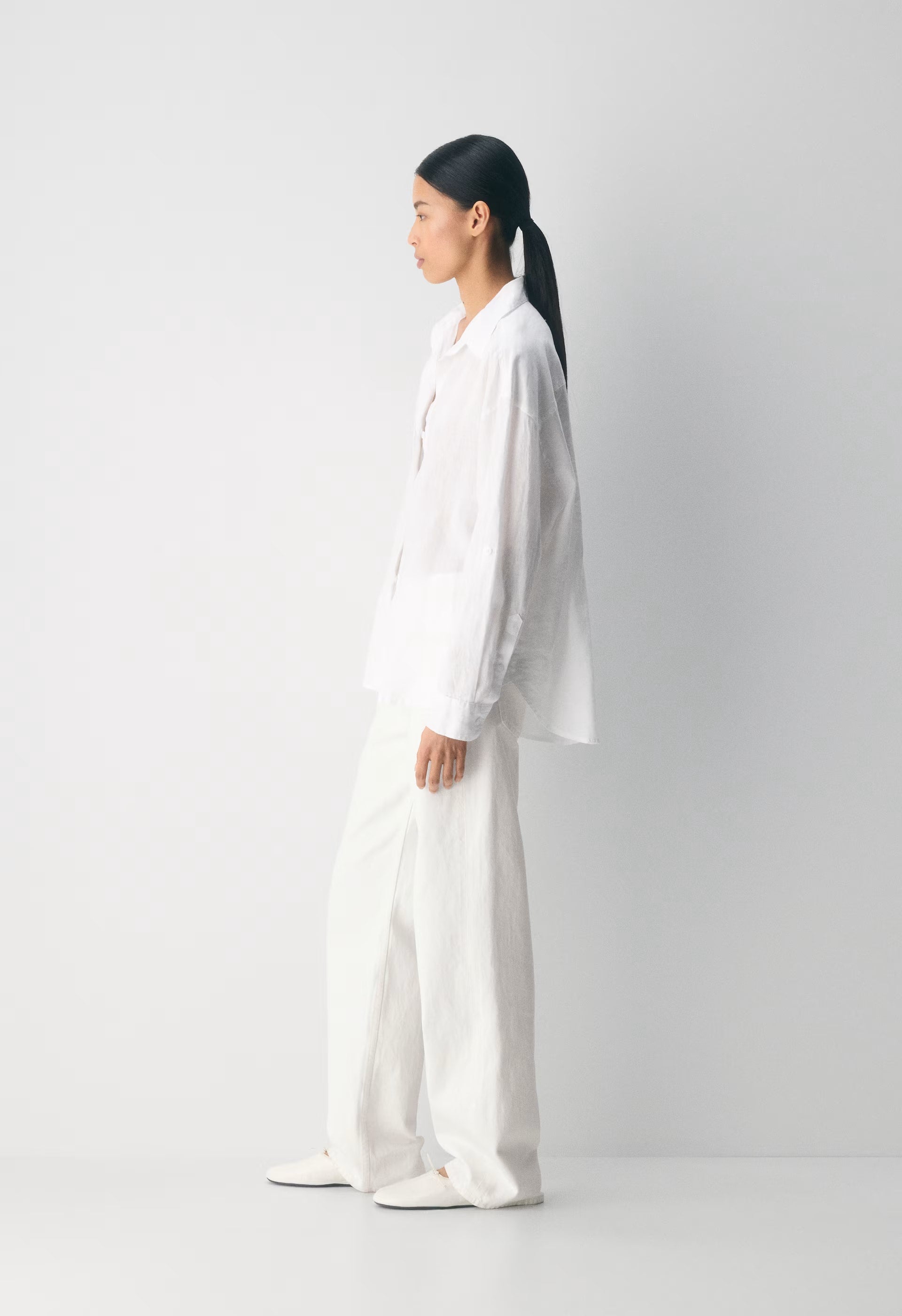 Archive Linen Shirt - WHITE