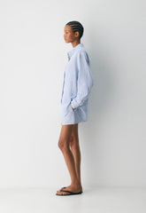 AirPlush Cotton™ Sail Shirt - LINSEY STRP FCH BL/WHT