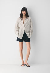 Reminisce Relaxed Linen Shirt - UNDYED ECRU