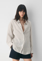 Reminisce Relaxed Linen Shirt - UNDYED ECRU