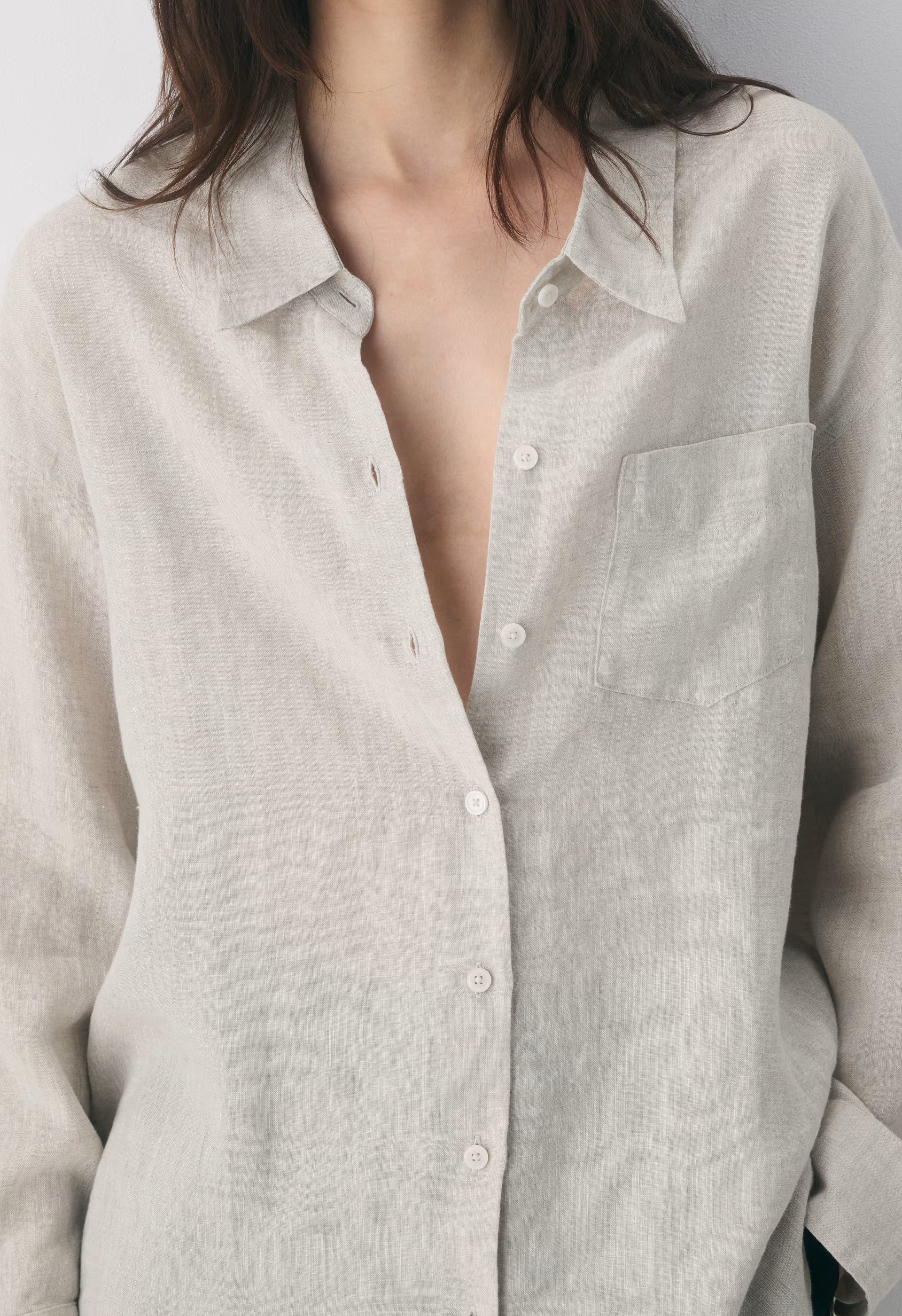 Reminisce Relaxed Linen Shirt - UNDYED ECRU