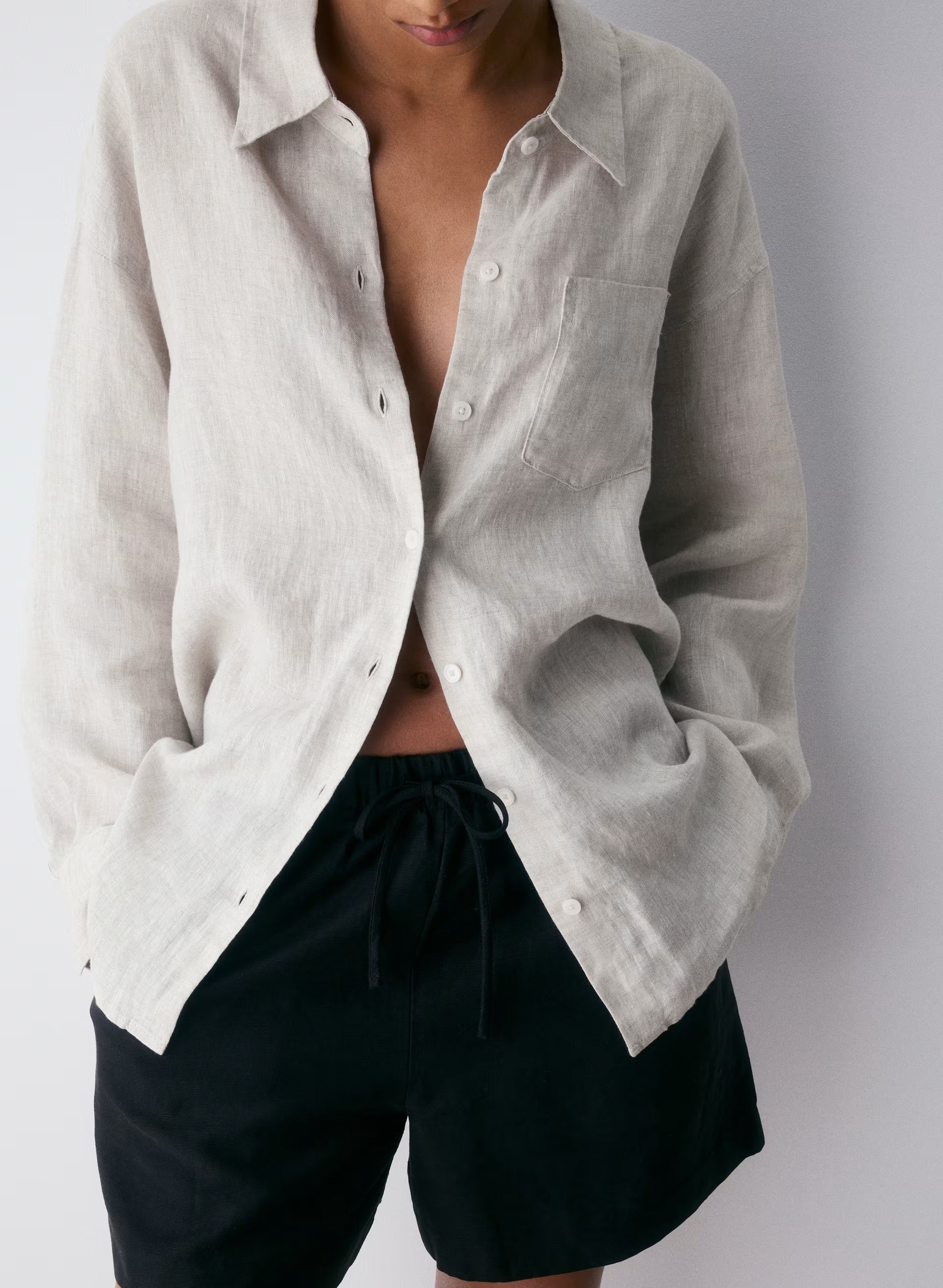 Reminisce Relaxed Linen Shirt - UNDYED ECRU