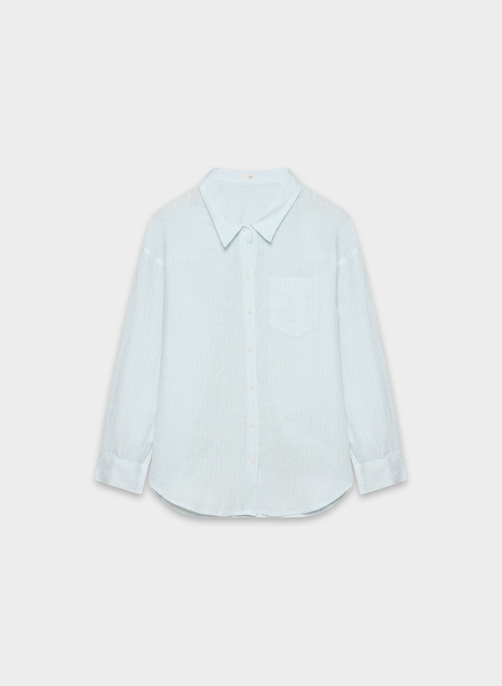 Reminisce Relaxed Linen Shirt - MTCHL STRP VLA BL/ OK