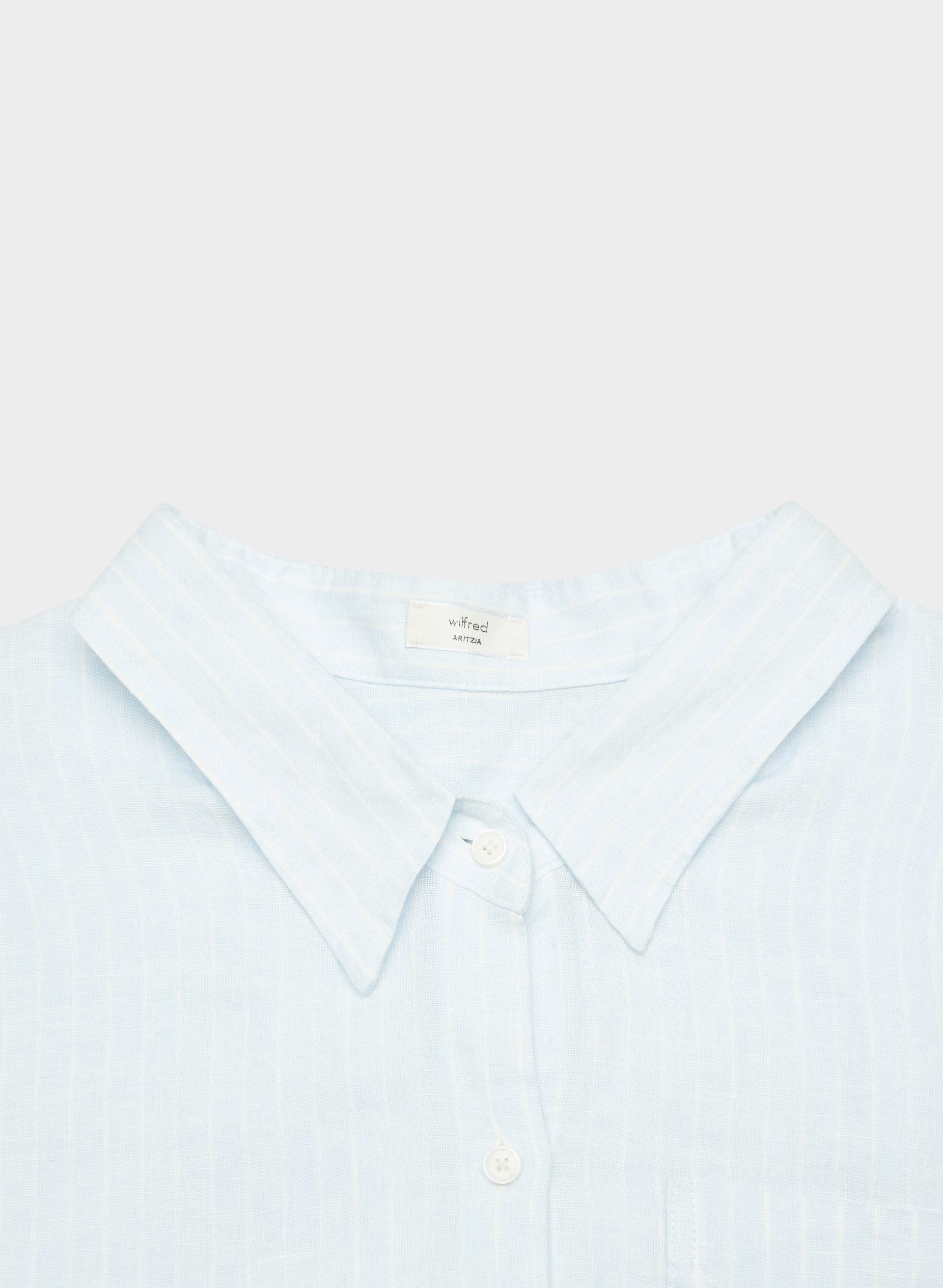 Reminisce Relaxed Linen Shirt - MTCHL STRP VLA BL/ OK