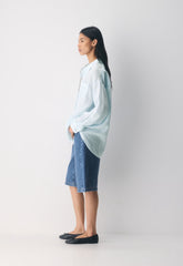 Reminisce Relaxed Linen Shirt - MTCHL STRP VLA BL/ OK