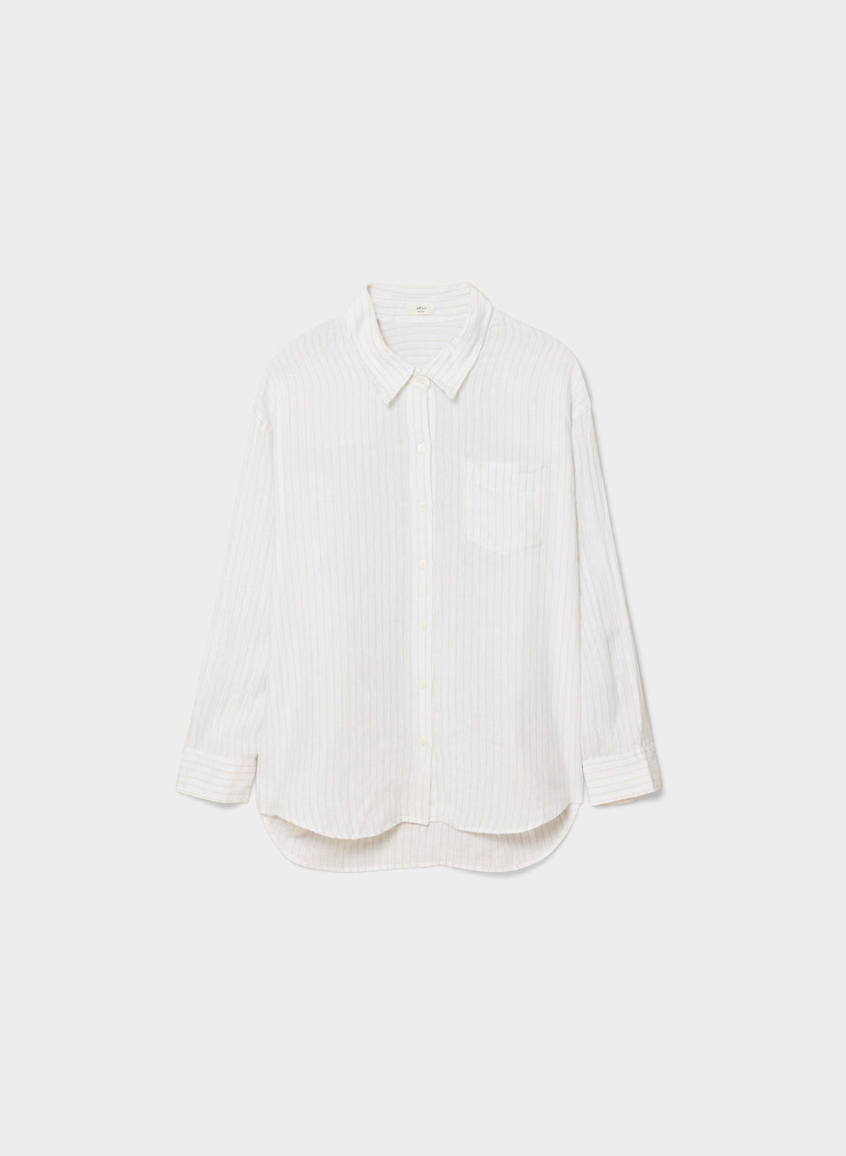 Reminisce Relaxed Linen Shirt - MTCHLL STRP WT/NTRL EC
