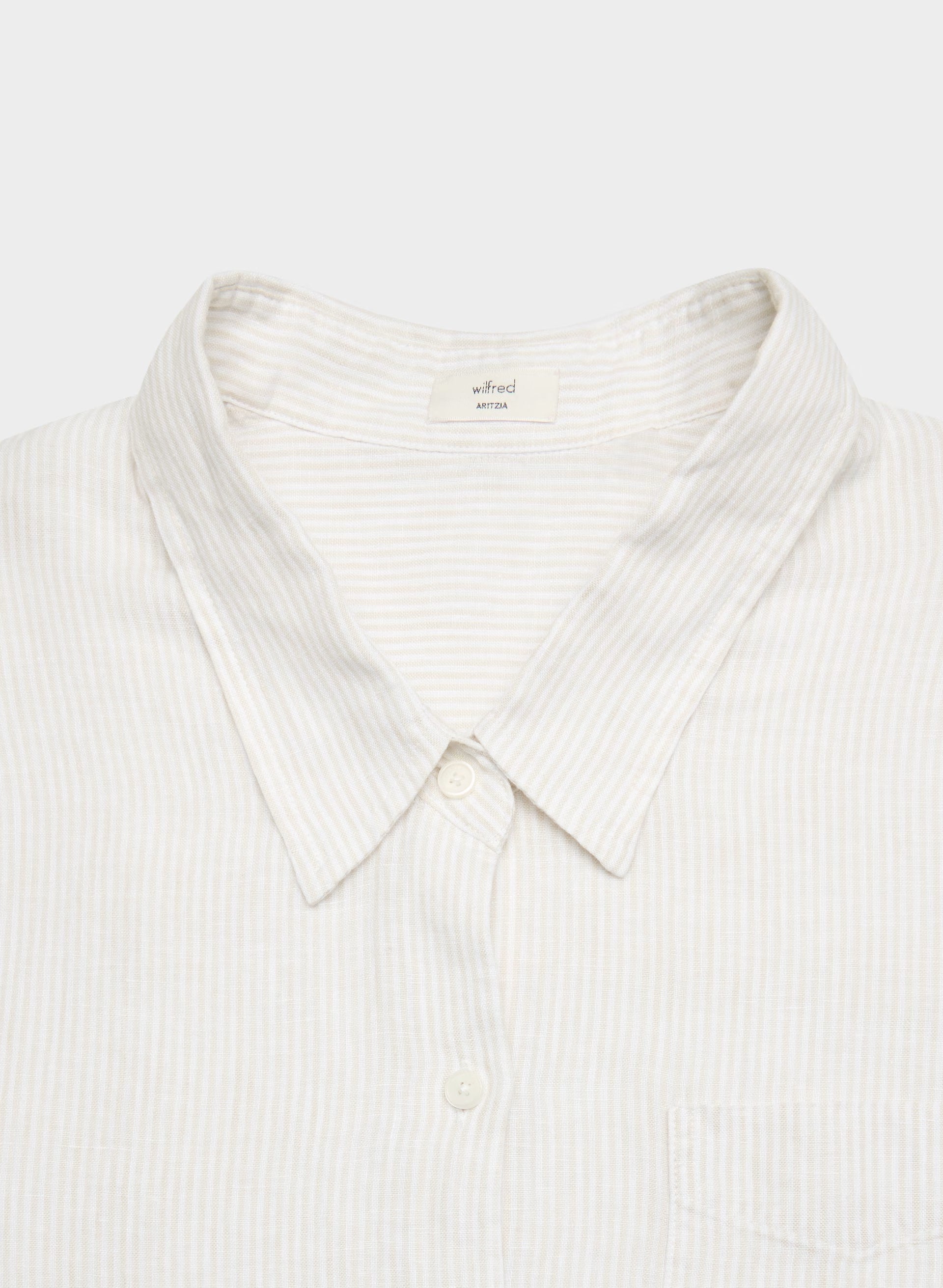 Reminisce Relaxed Linen Shirt - WLN STP WHT/NTRL ECR