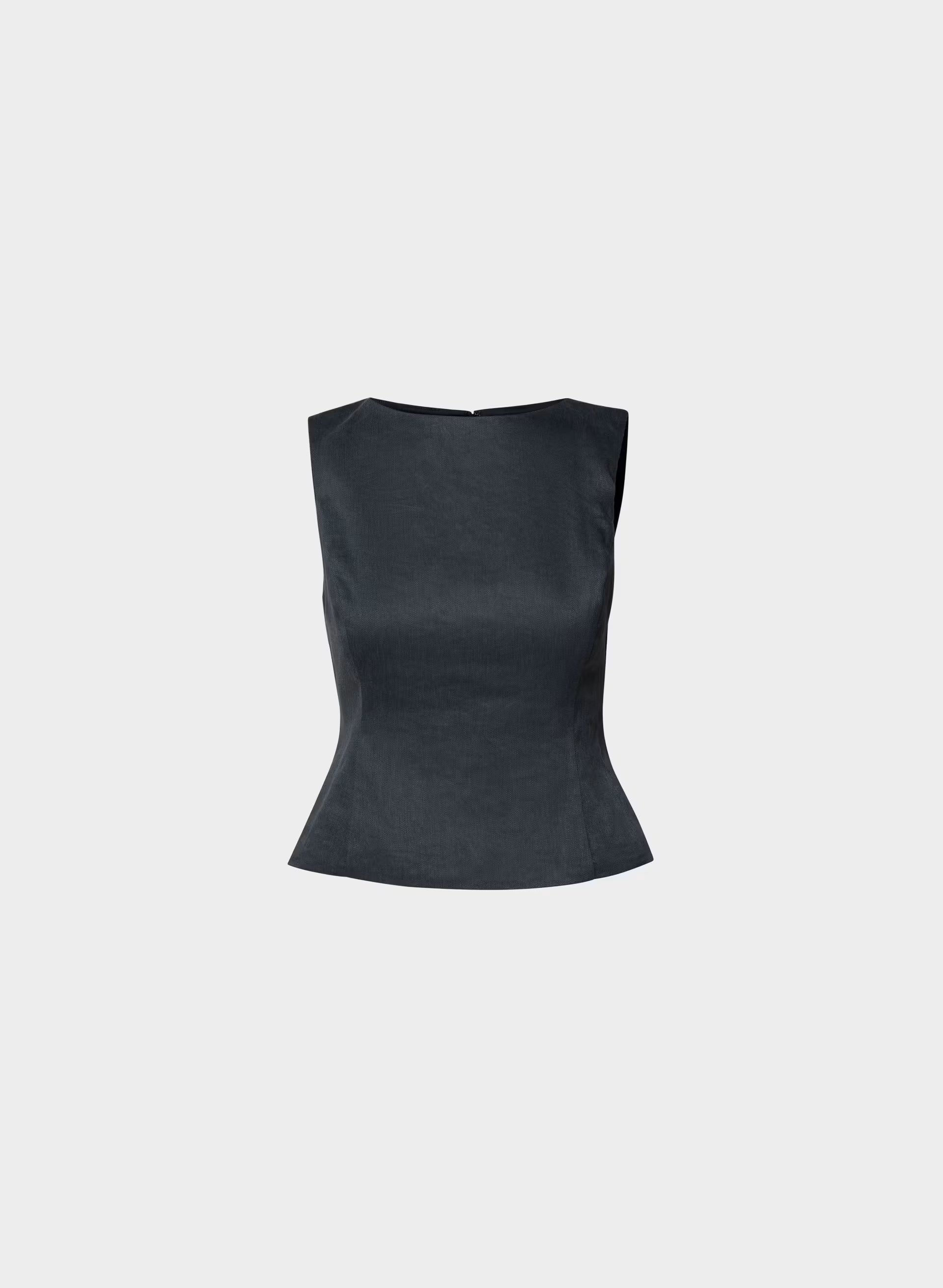 Enigma Linen Top - ADMIRAL