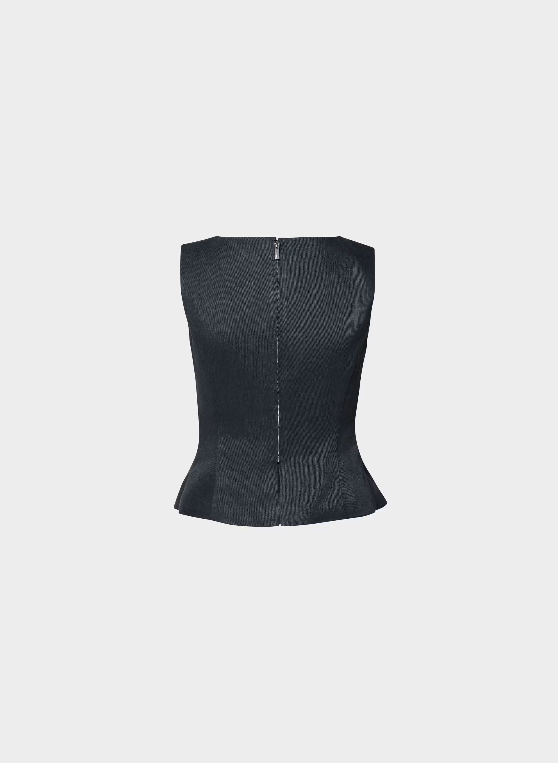 Enigma Linen Top - ADMIRAL