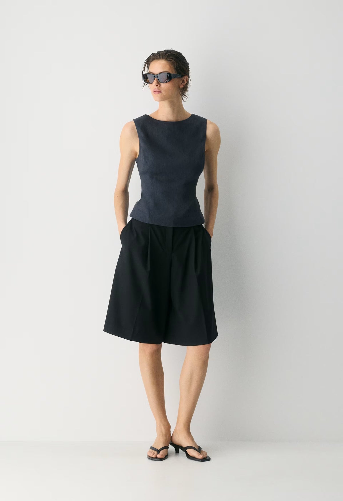 Enigma Linen Top - ADMIRAL