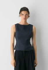 Enigma Linen Top - ADMIRAL