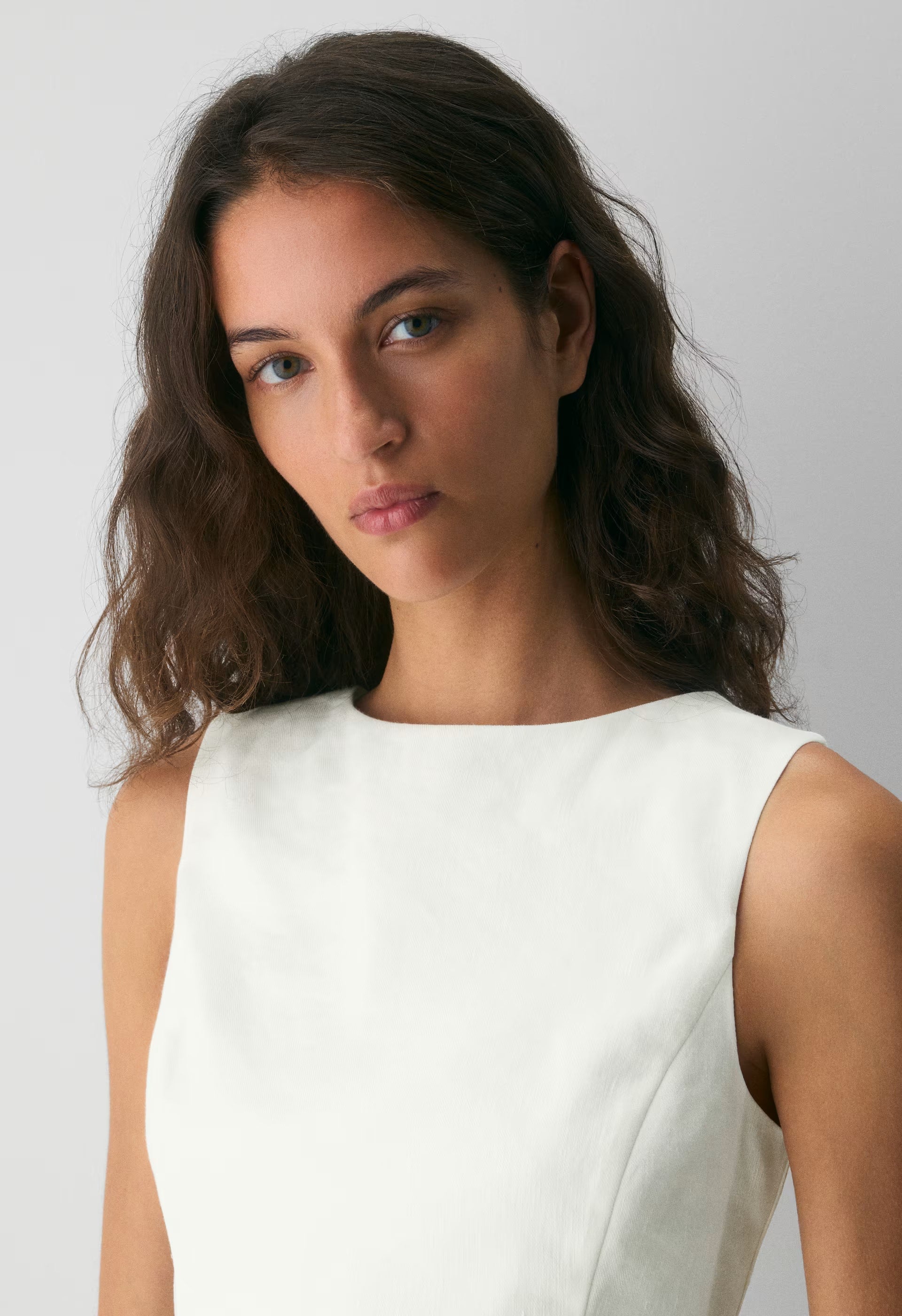 Enigma Linen Top - LIGHT BIRCH