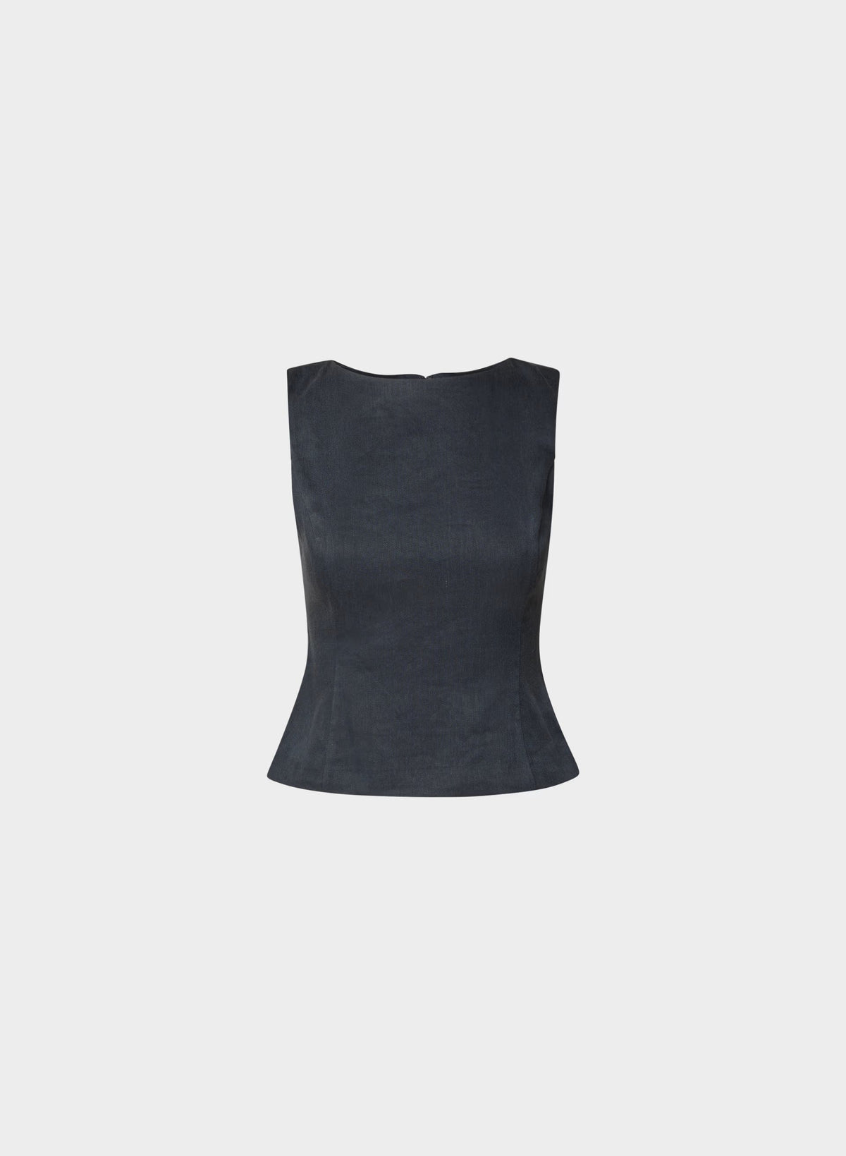 Enigma Linen Top - DARK NIGHT NAVY