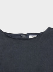 Enigma Linen Top - DARK NIGHT NAVY