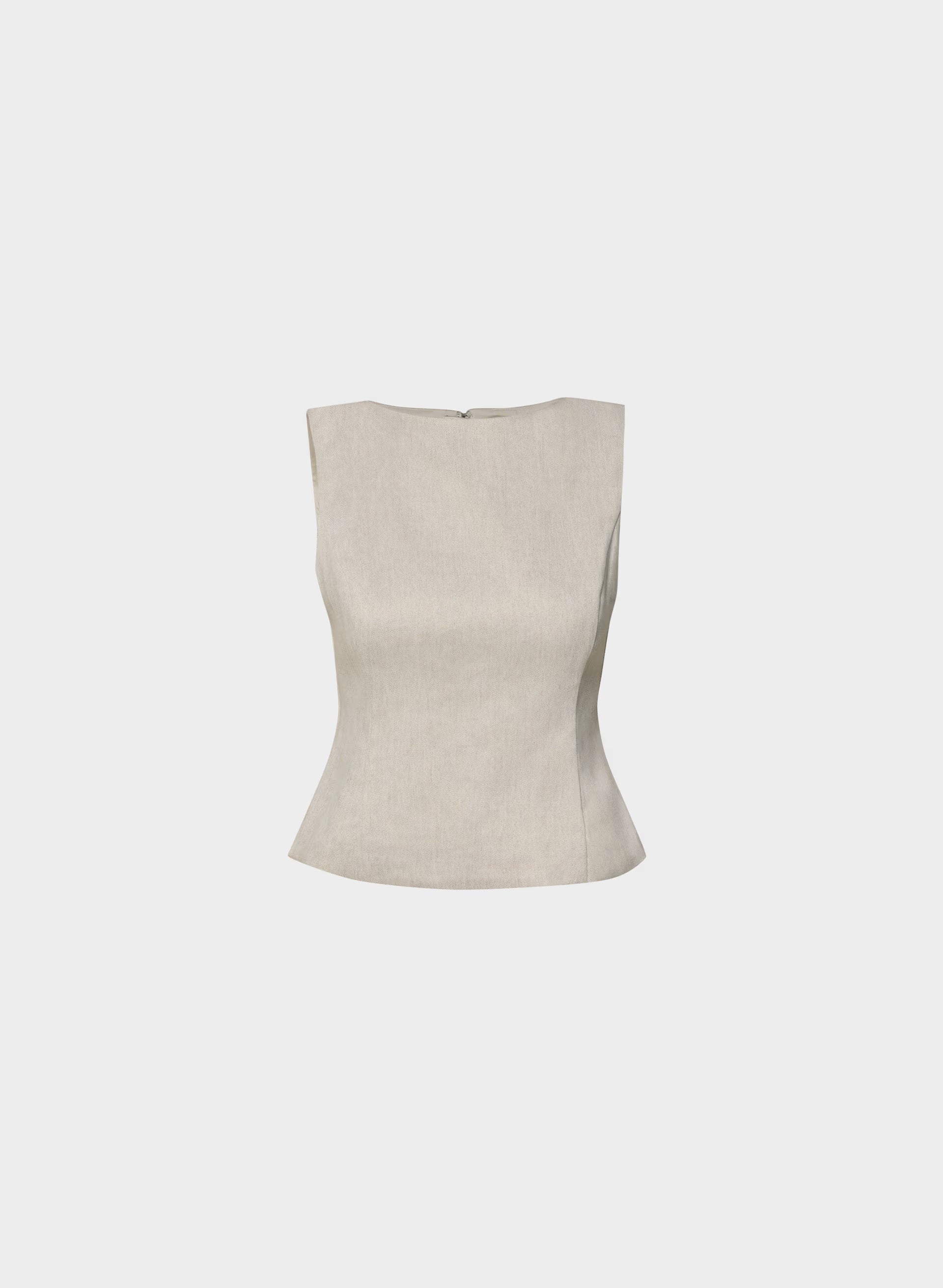 Enigma Linen Top - UNDYED DARK ECRU