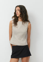 Enigma Linen Top - UNDYED DARK ECRU