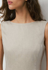 Enigma Linen Top - UNDYED DARK ECRU