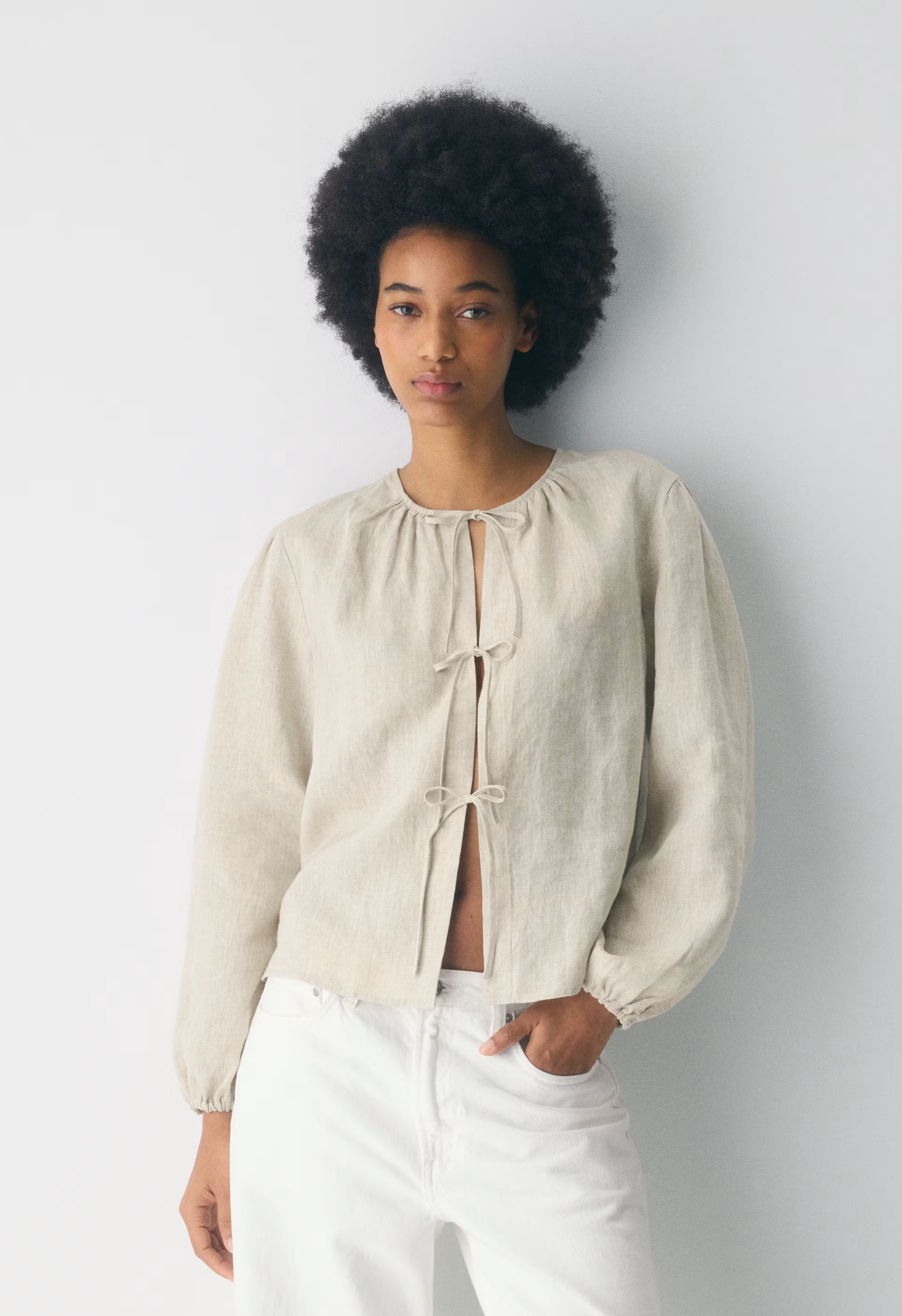 Tybee Linen Blouse - ADMIRAL