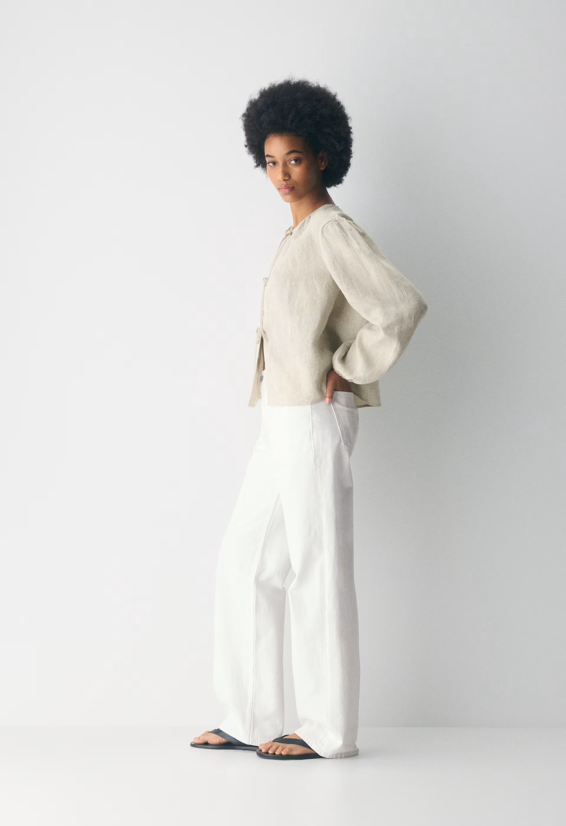 Tybee Linen Blouse - ADMIRAL