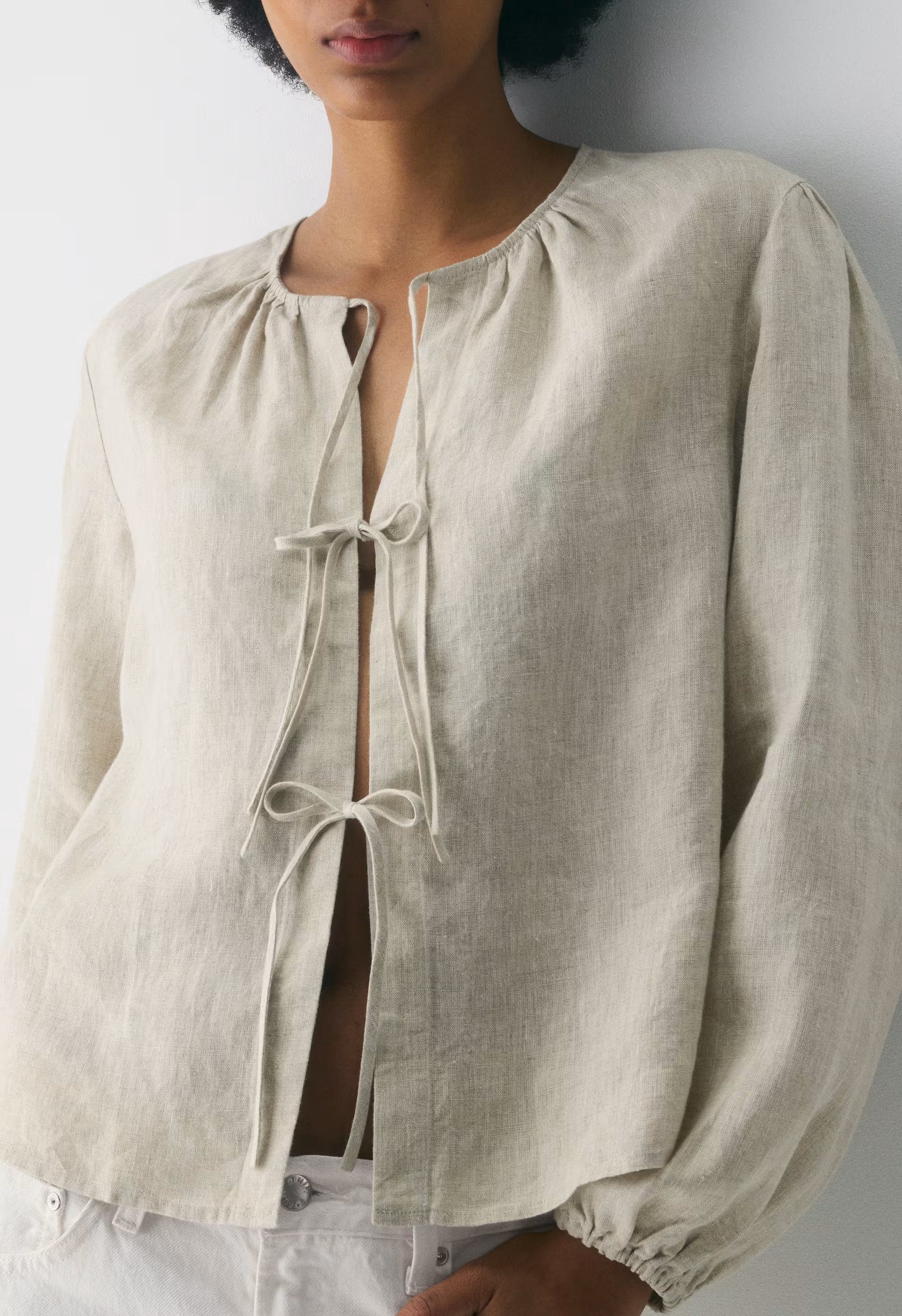Tybee Linen Blouse - UNDYED ECRU