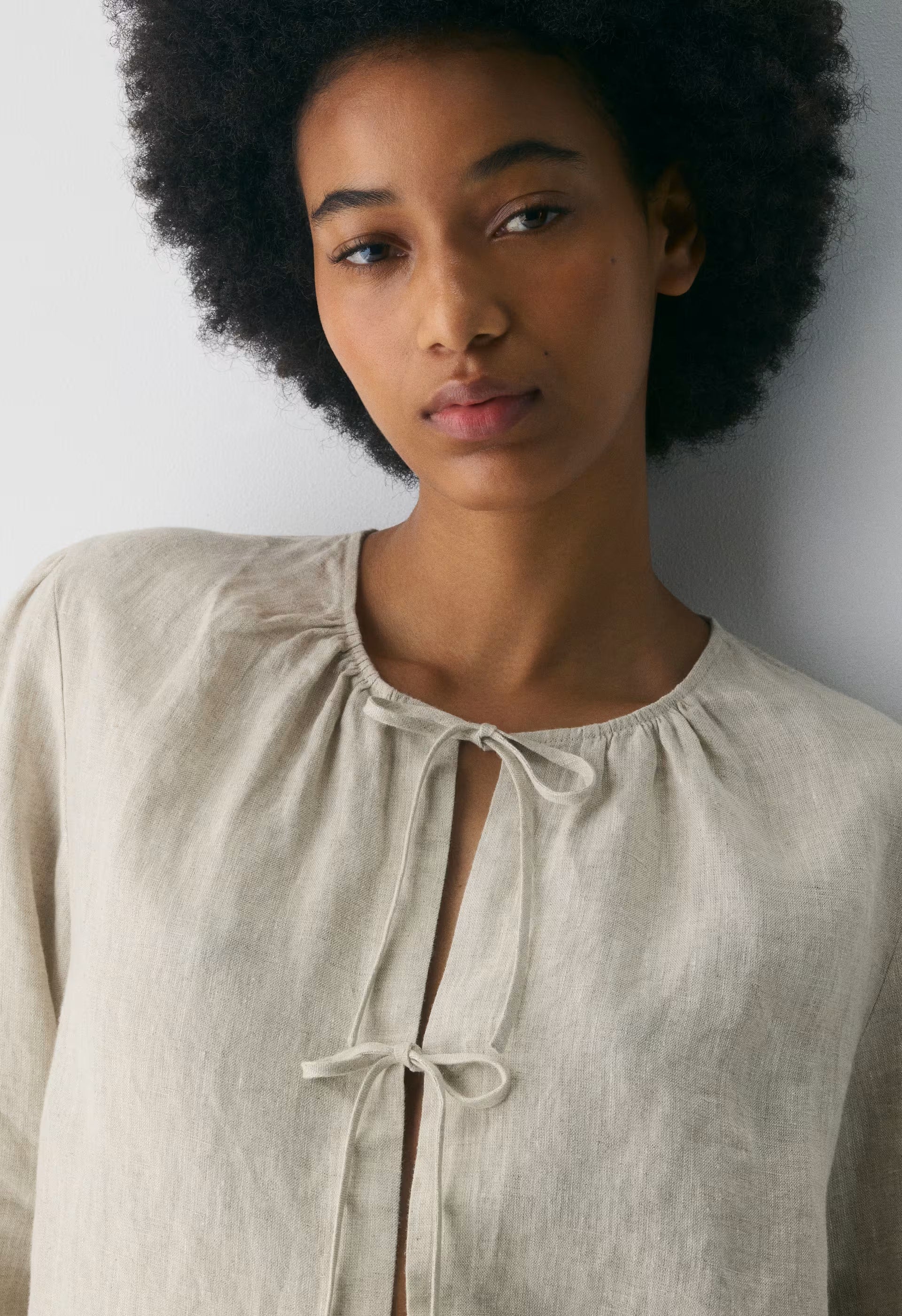 Tybee Linen Blouse - UNDYED ECRU