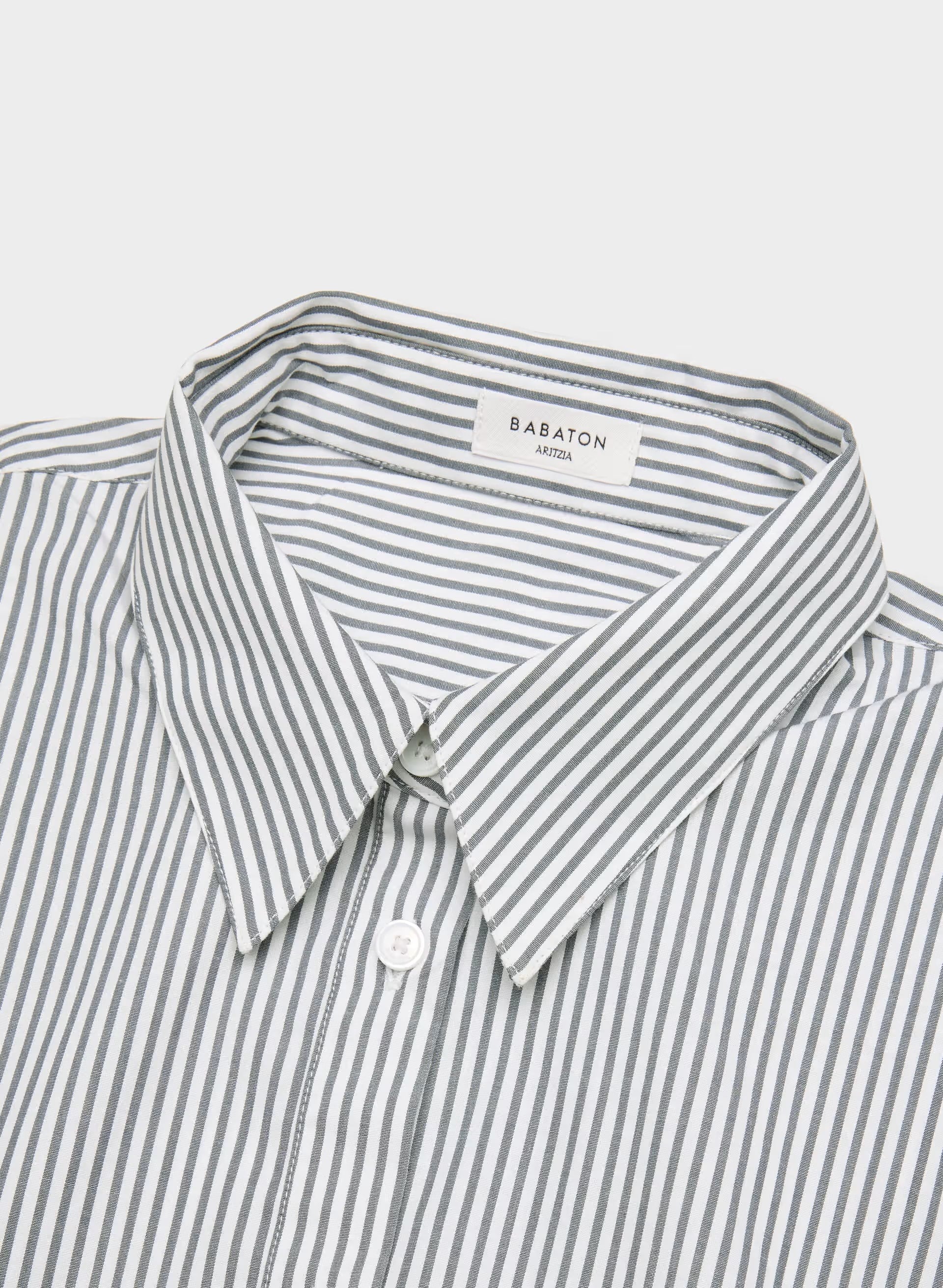 Blueprint Poplin Shirt - CRMN STRP WT/VNTG NVY
