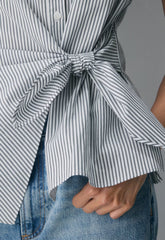 Blueprint Poplin Shirt - CRMN STRP WT/VNTG NVY