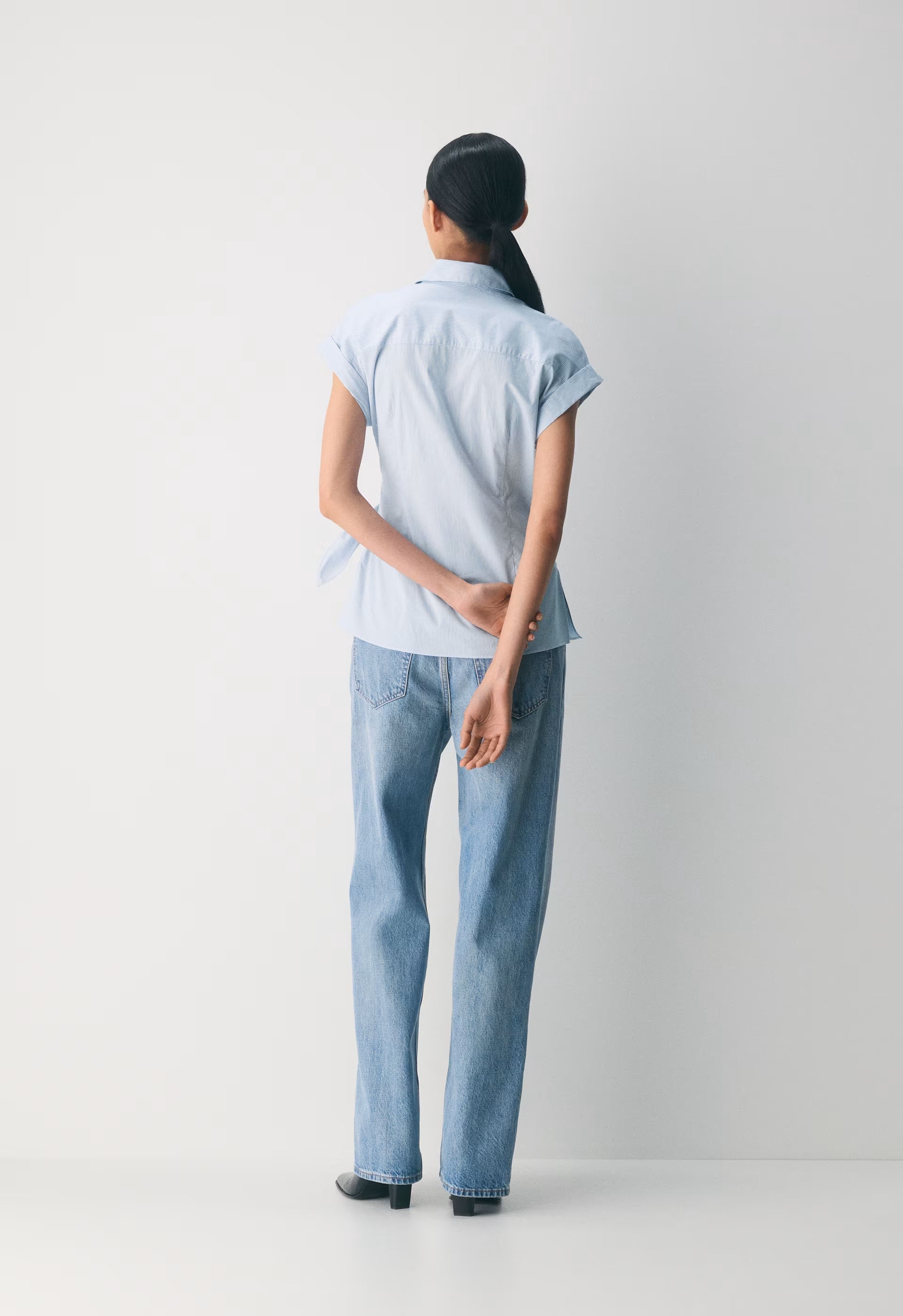 Blueprint Poplin Shirt - INGRD STRP CF BL/B WH