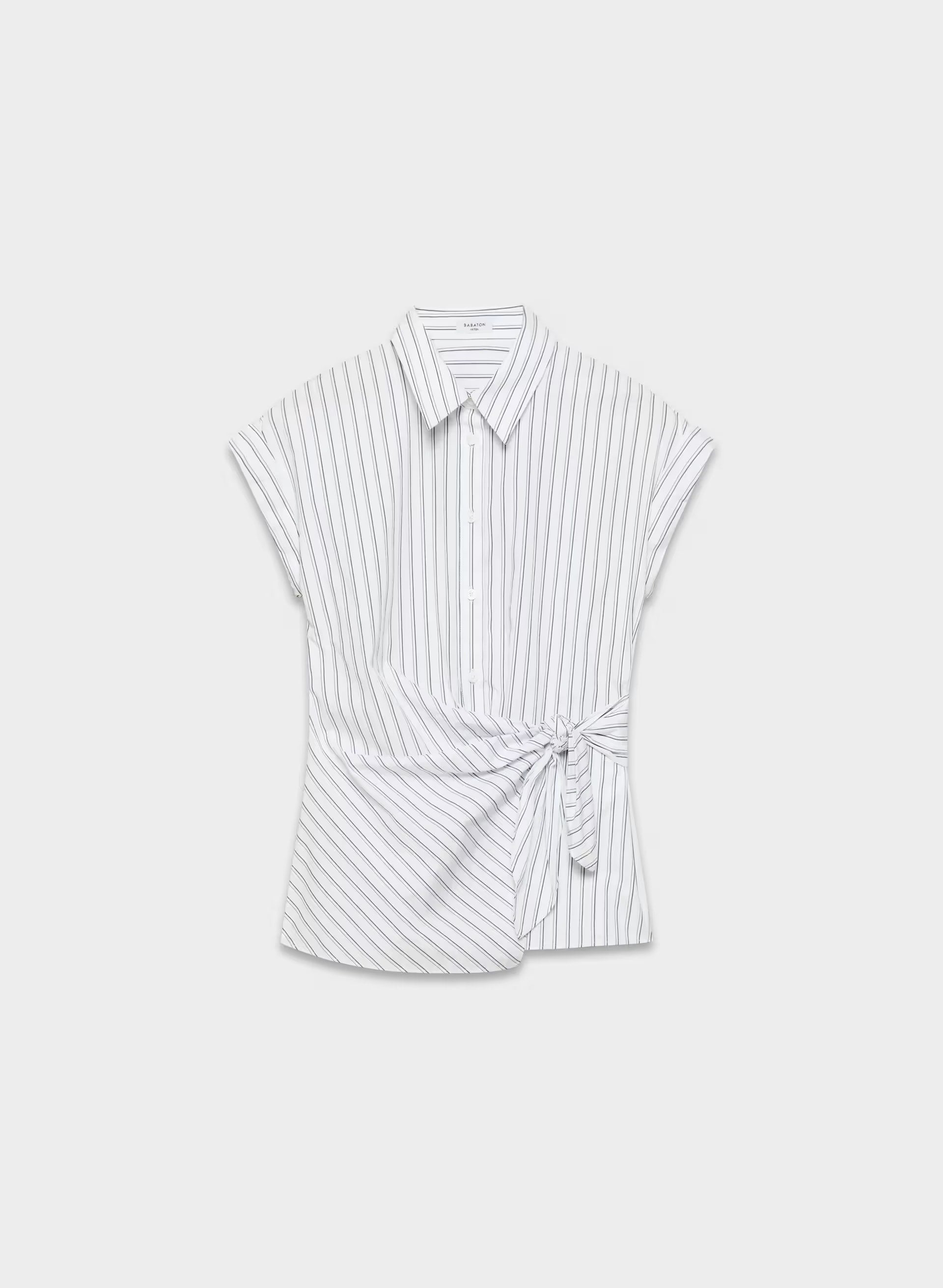 Blueprint Poplin Shirt - WRRN STRPE B WH/VT NVY