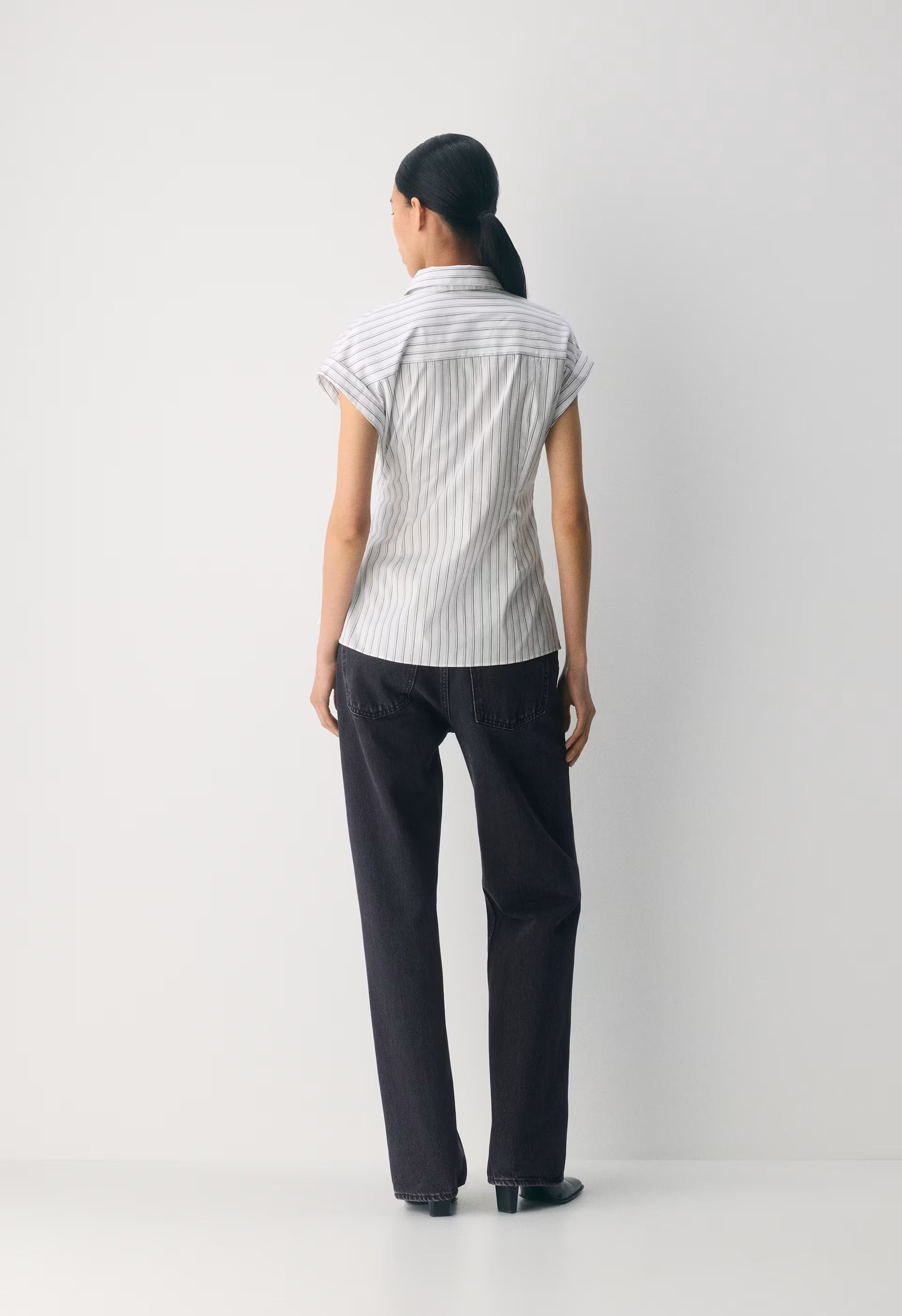 Blueprint Poplin Shirt - WRRN STRPE B WH/VT NVY