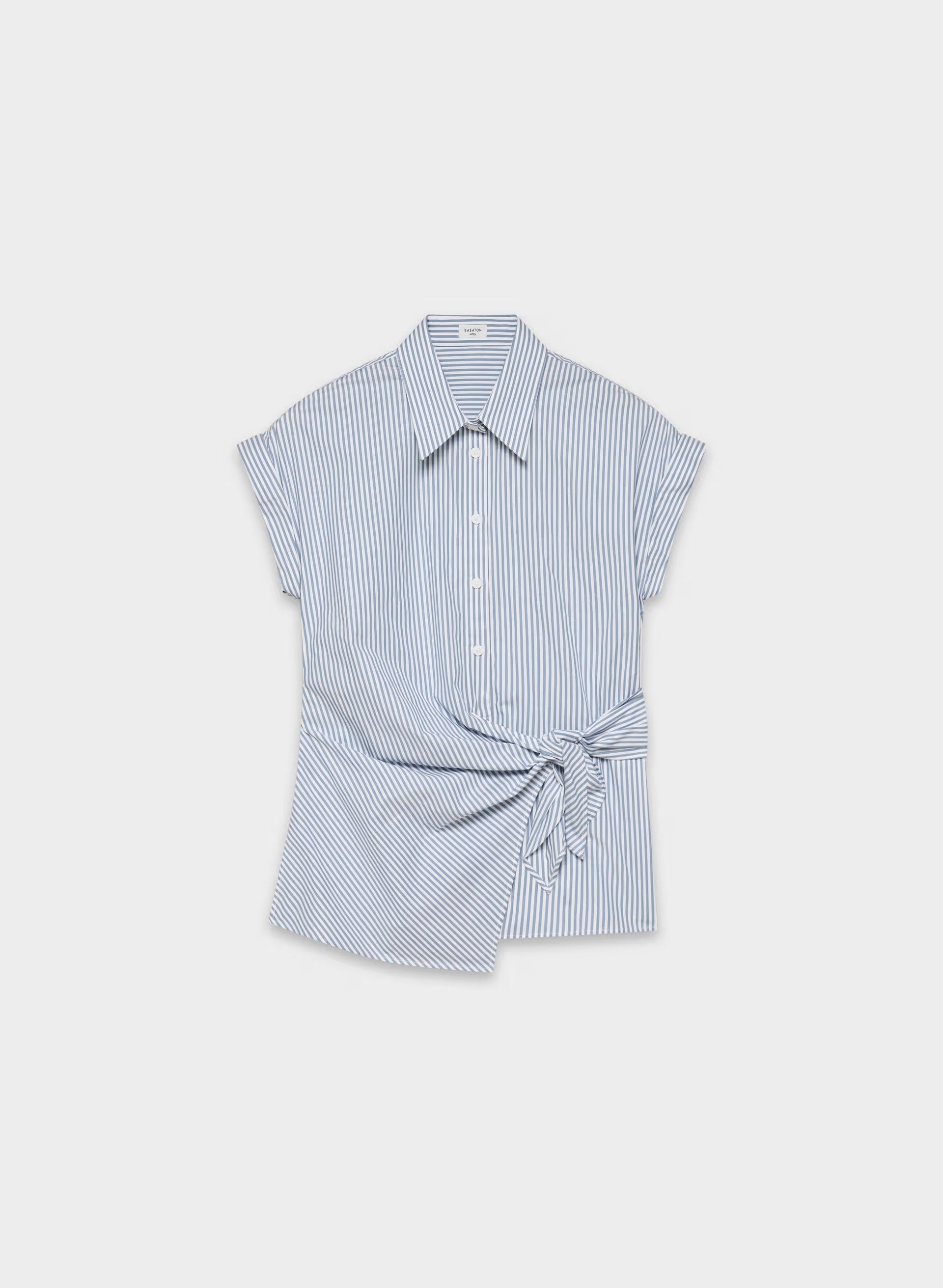 Blueprint Poplin Shirt - LNY STP FRC BL/BRT WHT