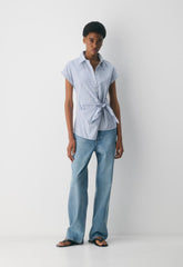 Blueprint Poplin Shirt - LNY STP FRC BL/BRT WHT