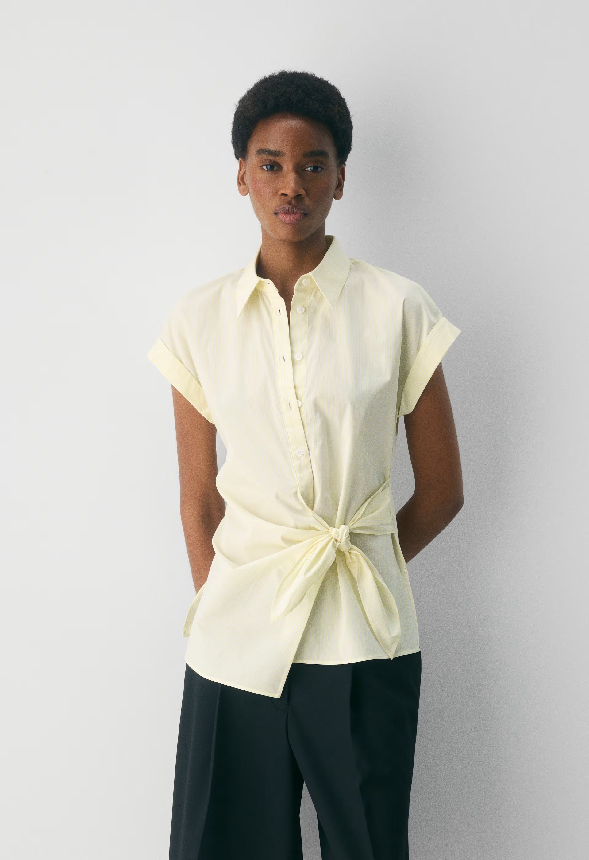 Blueprint Poplin Shirt - RB STP LMND/BRT WHT
