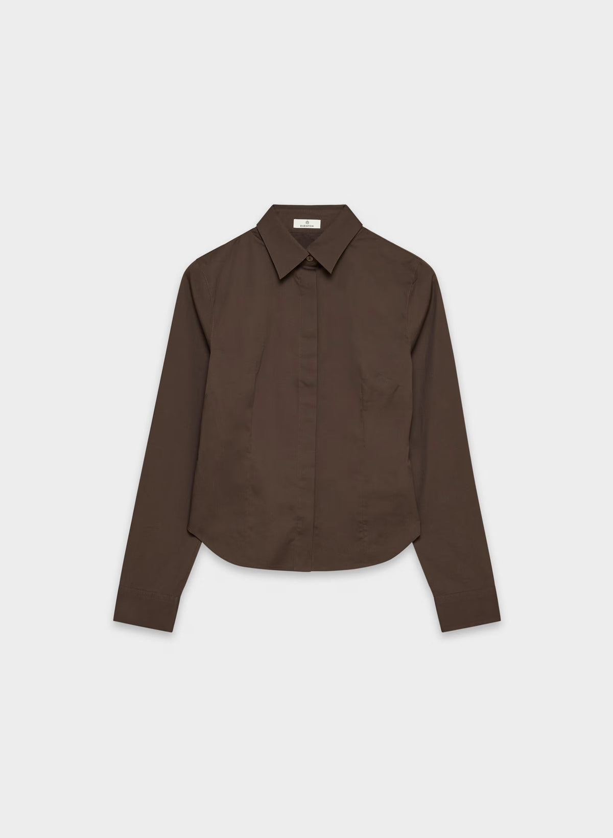 Chronicle Slim Poplin Shirt - RICH MOCHA BROWN