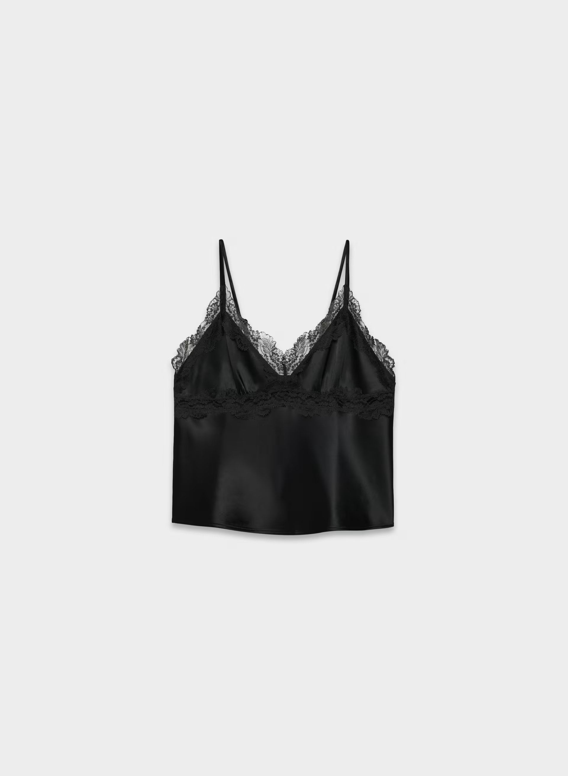 Foxtrot Satin Camisole - BLACK