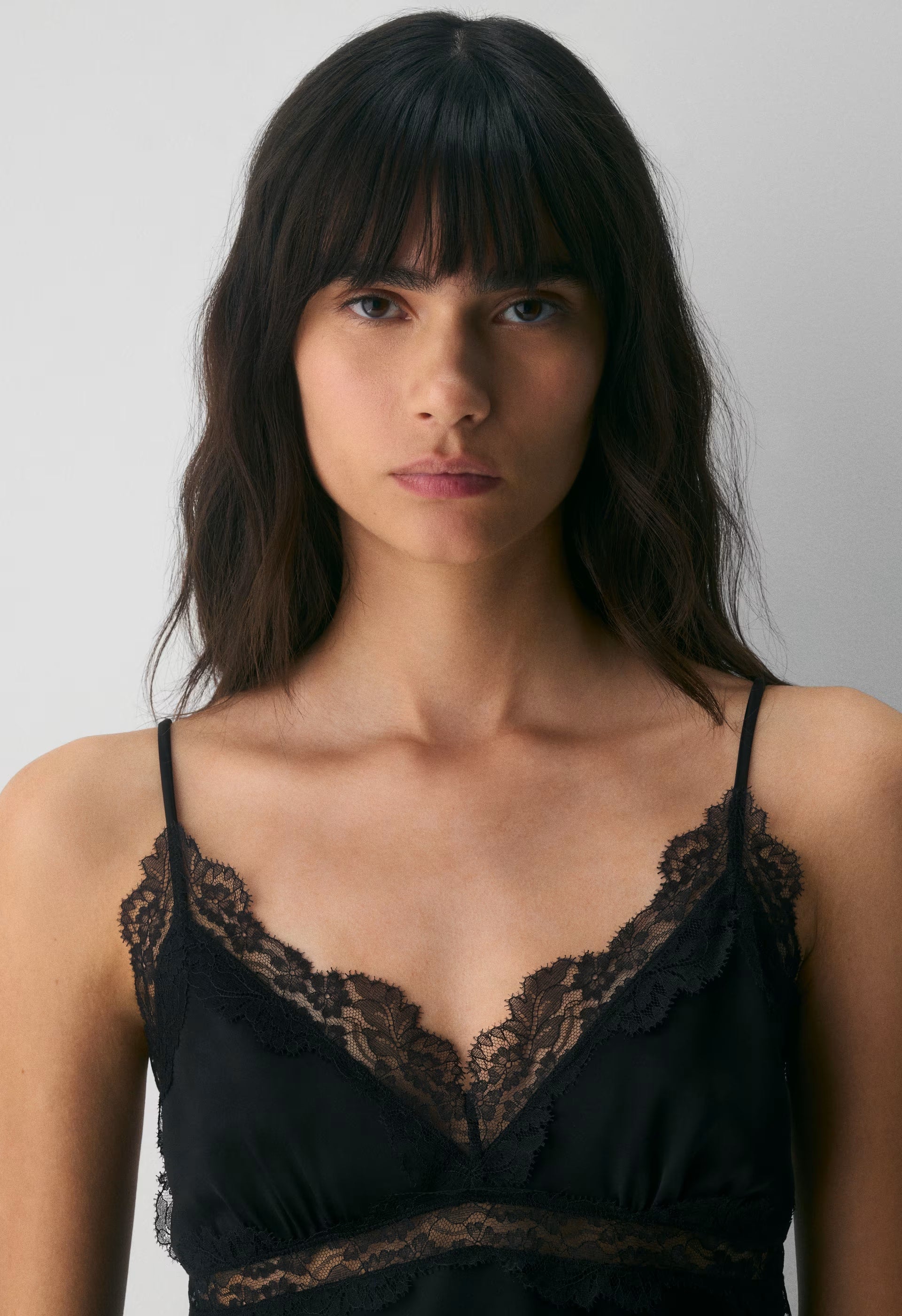 Foxtrot Satin Camisole - BLACK