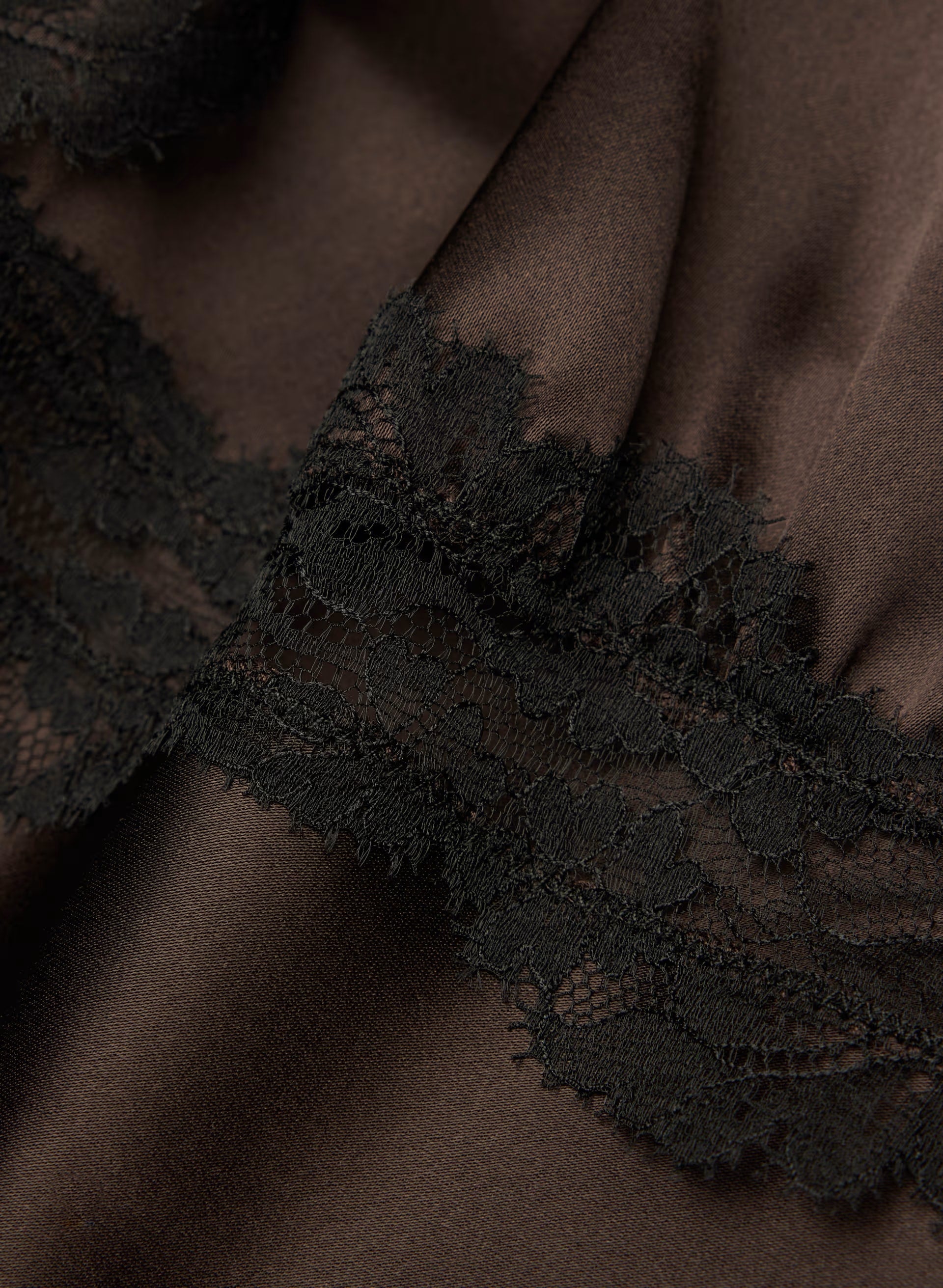 Foxtrot Satin Camisole - RICH MOCHA BROWN/BLACK