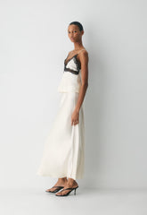 Foxtrot Satin Camisole - LIGHT BIRCH/BLACK