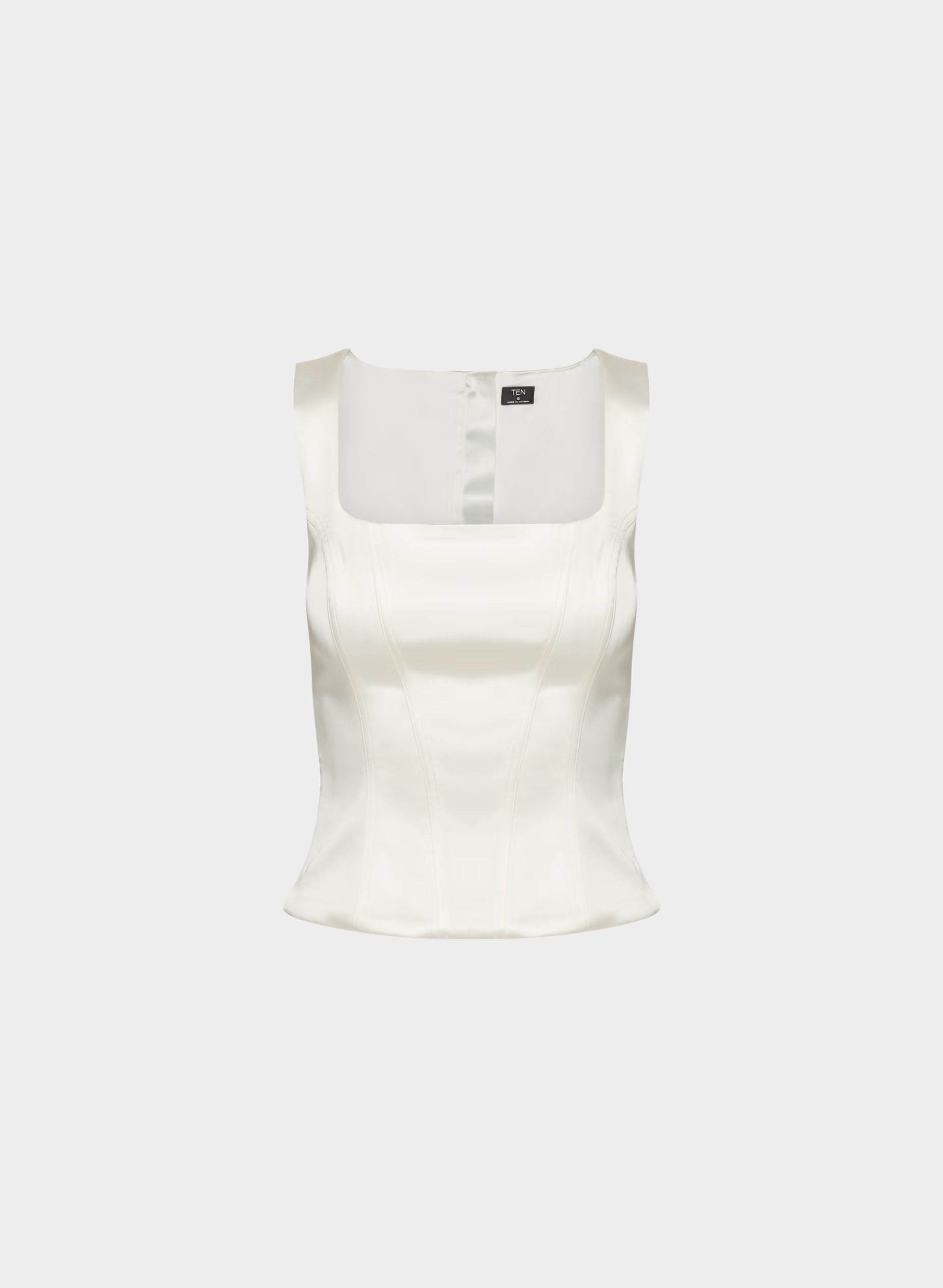 Caprice Satin Bustier - LIGHT BIRCH