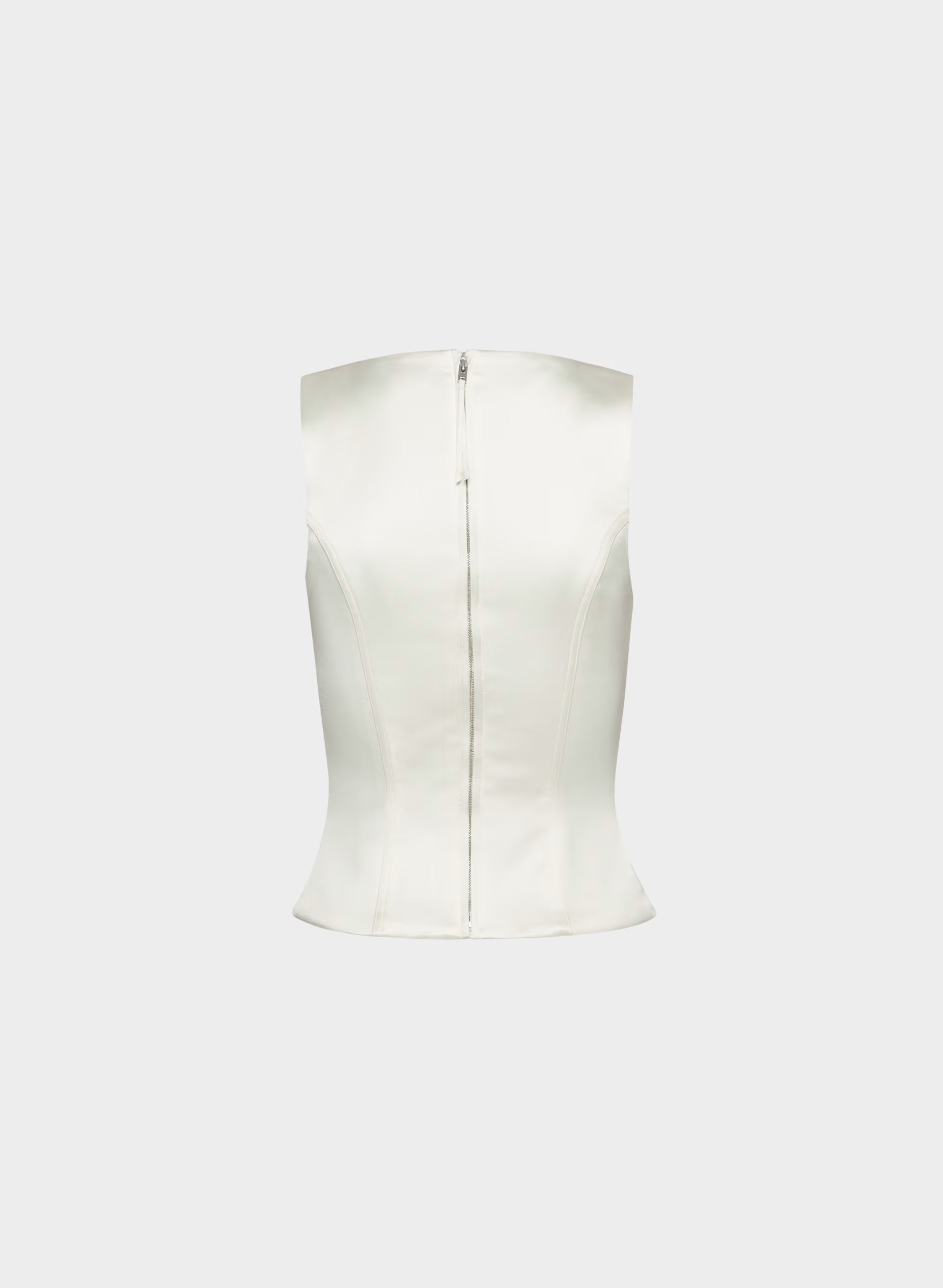 Caprice Satin Bustier - LIGHT BIRCH
