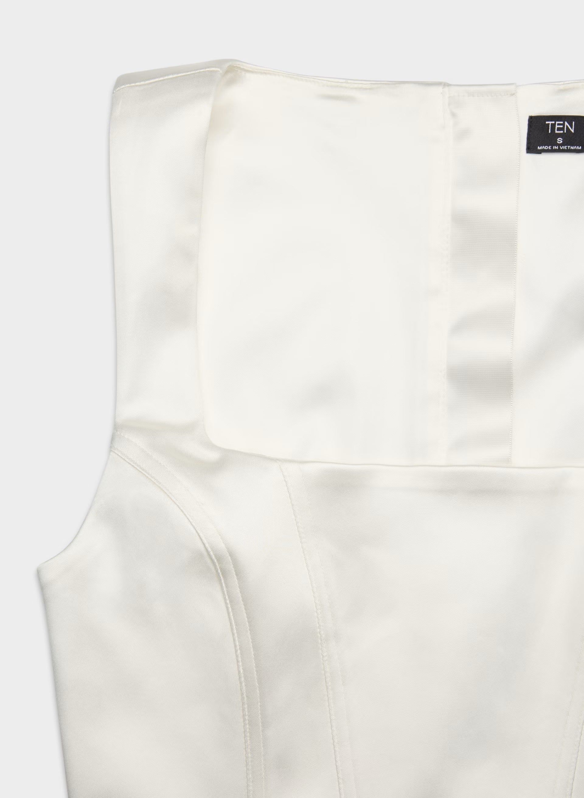 Caprice Satin Bustier - LIGHT BIRCH