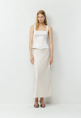 Caprice Satin Bustier - LIGHT BIRCH