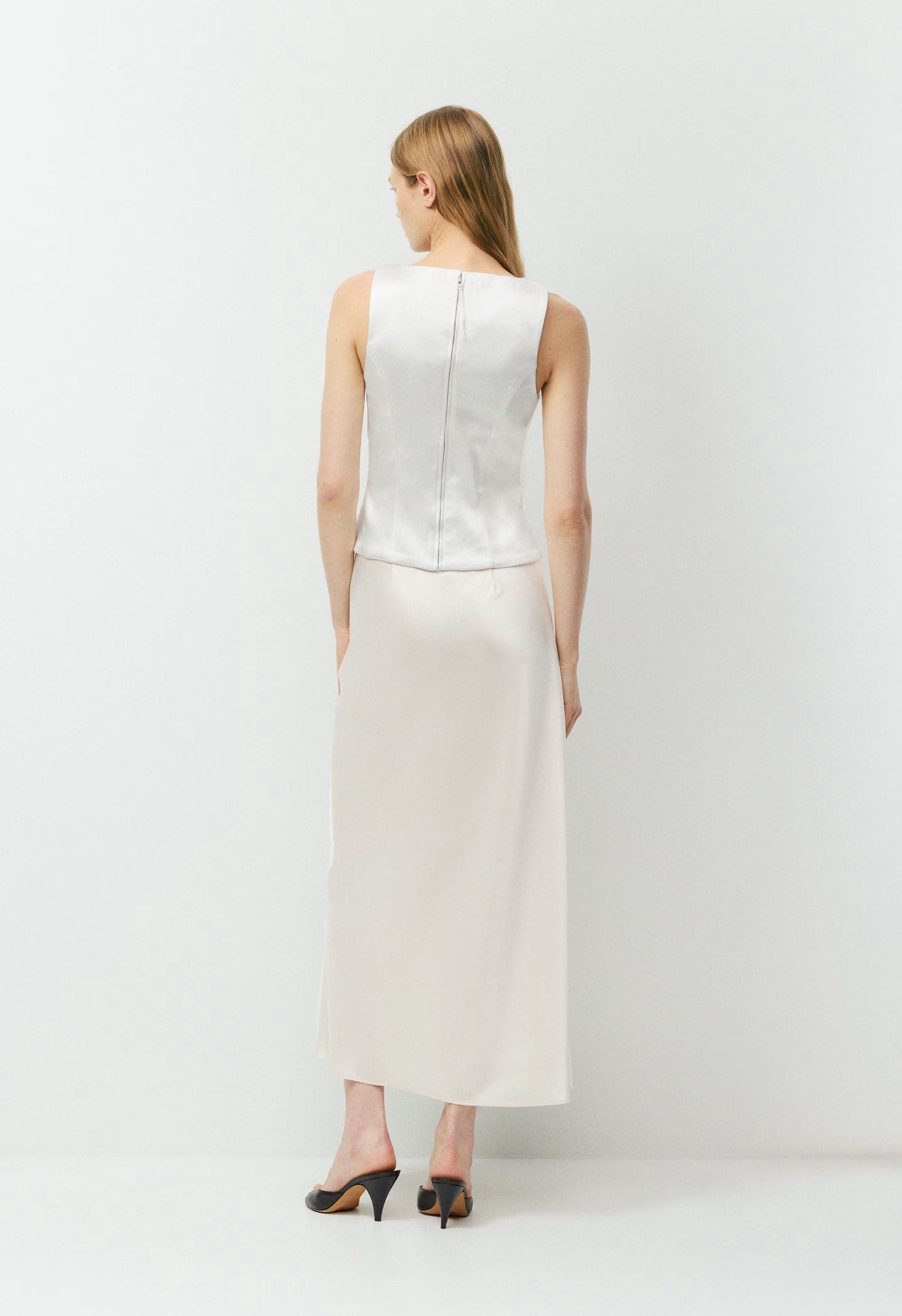 Caprice Satin Bustier - LIGHT BIRCH