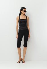 Caprice Satin Bustier - BLACK