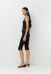 Caprice Satin Bustier - BLACK