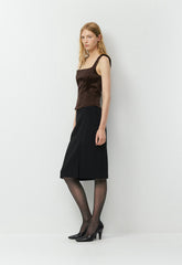 Caprice Satin Bustier - RICH MOCHA BROWN